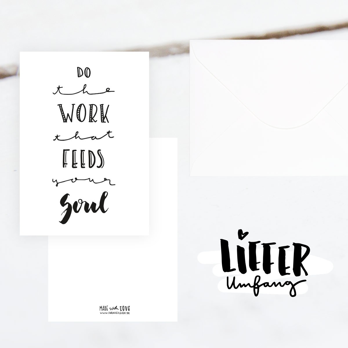 Kleine Papeterie // Do the Work // Luxe Karte