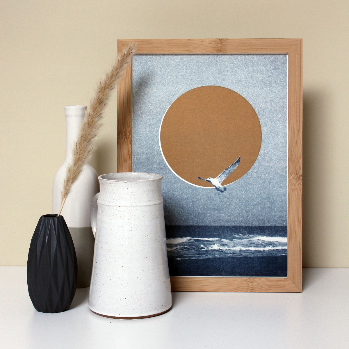 Handsignierte Risographie "Möwe" [umweltfreundlicher Artprint von woelfins]