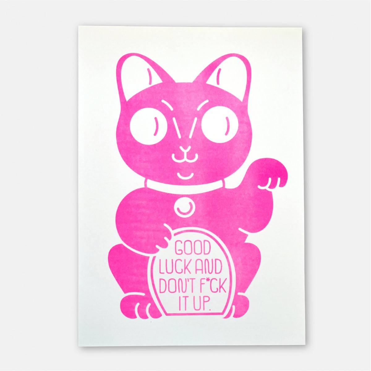  Riso-Poster Lucky Cat – Brunhilda 
