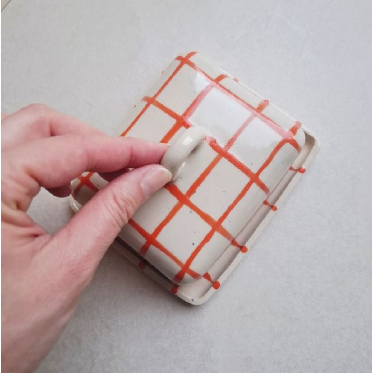 Skelini - Keramik Butterdose handgemacht