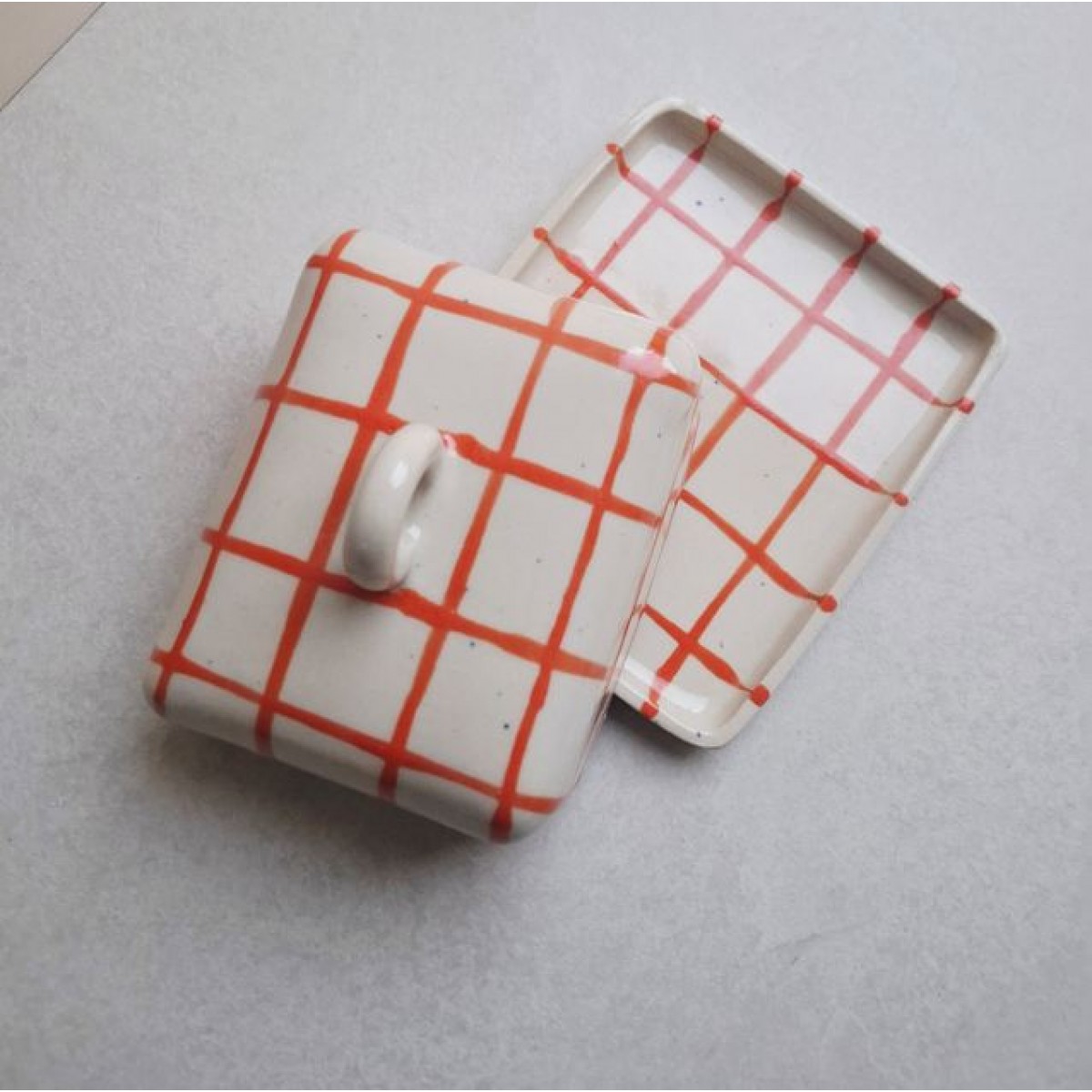 Skelini - Keramik Butterdose handgemacht