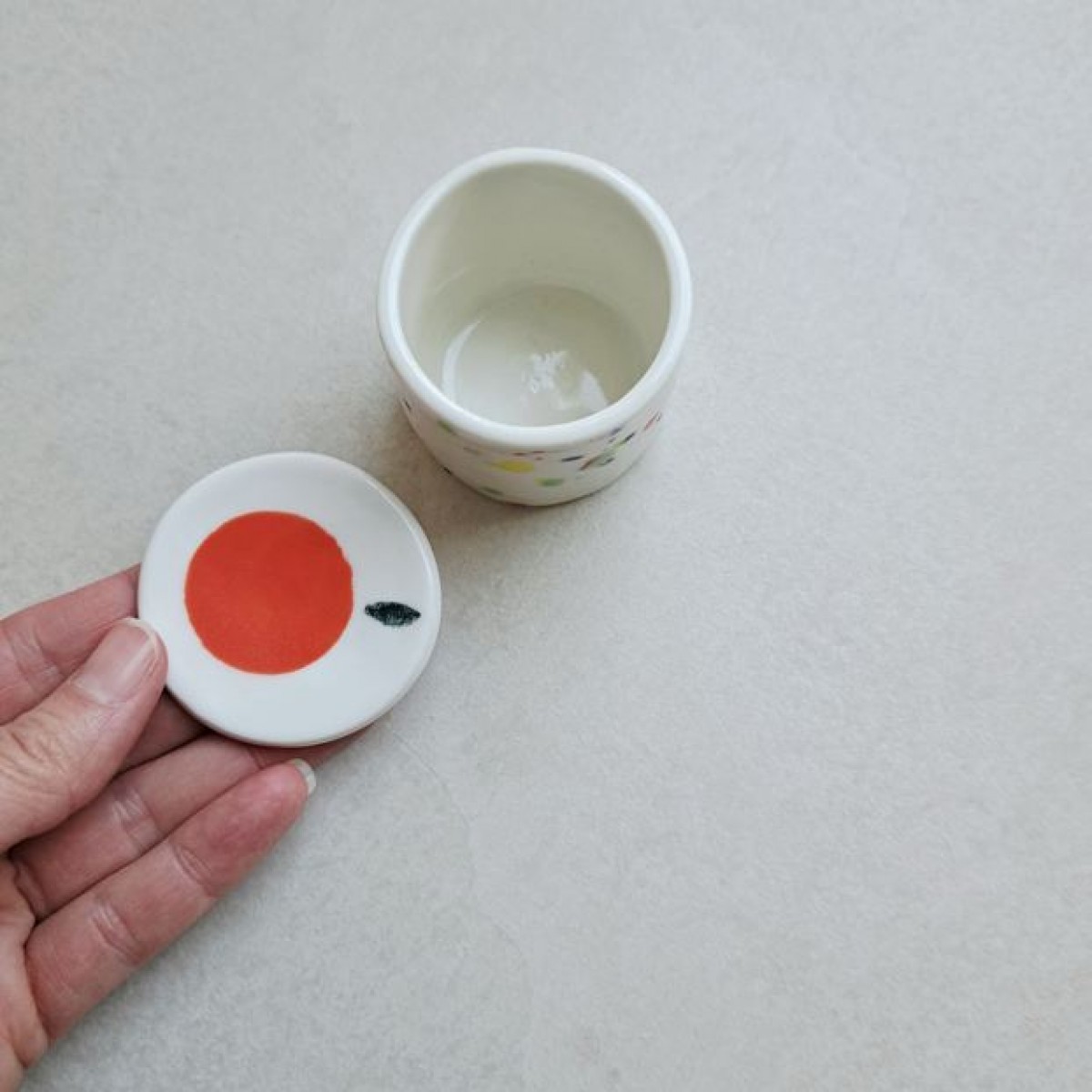 Skelini - Porzellan dose handgemacht