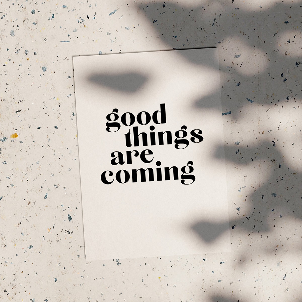 Love is the new black - Postkarte "Good things are coming" 