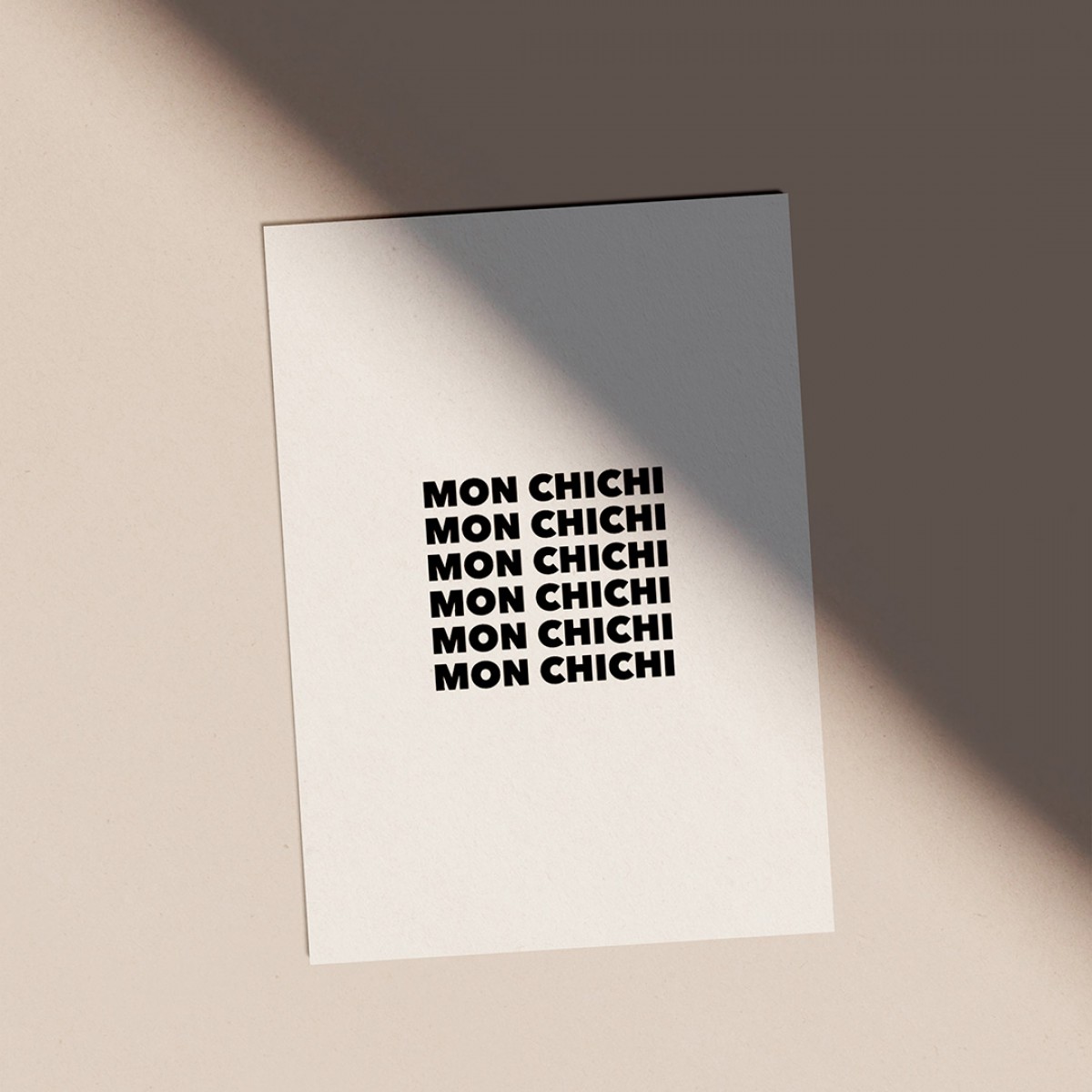 Love is the new black - Postkarte "Mon Chichi" 