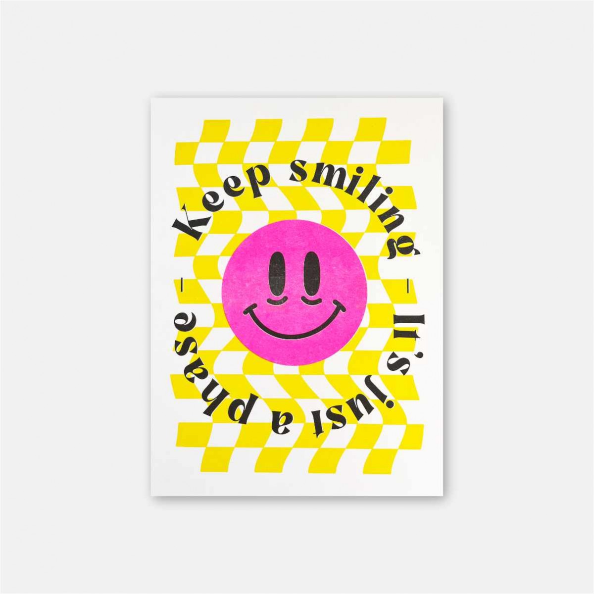 Riso-Poster Keep Smiling – Brunhilda