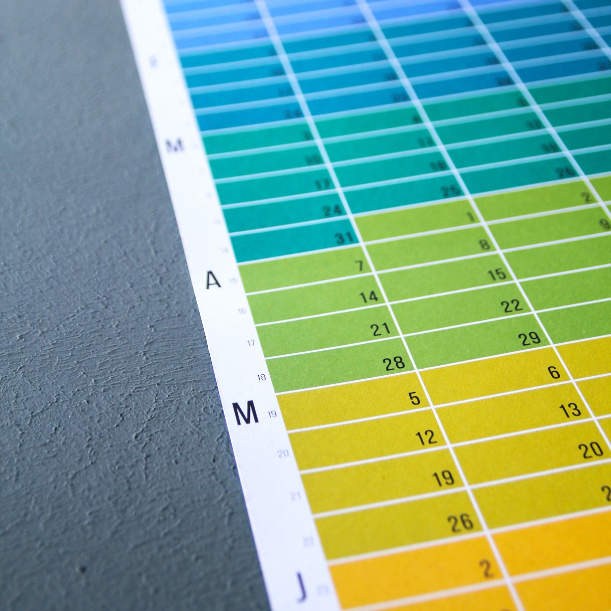 Wandkalender 2025 „Regenbogen“ Jahresplaner | Limited Edition | 100% Recyclingpapier | Deutsch-Englisch
