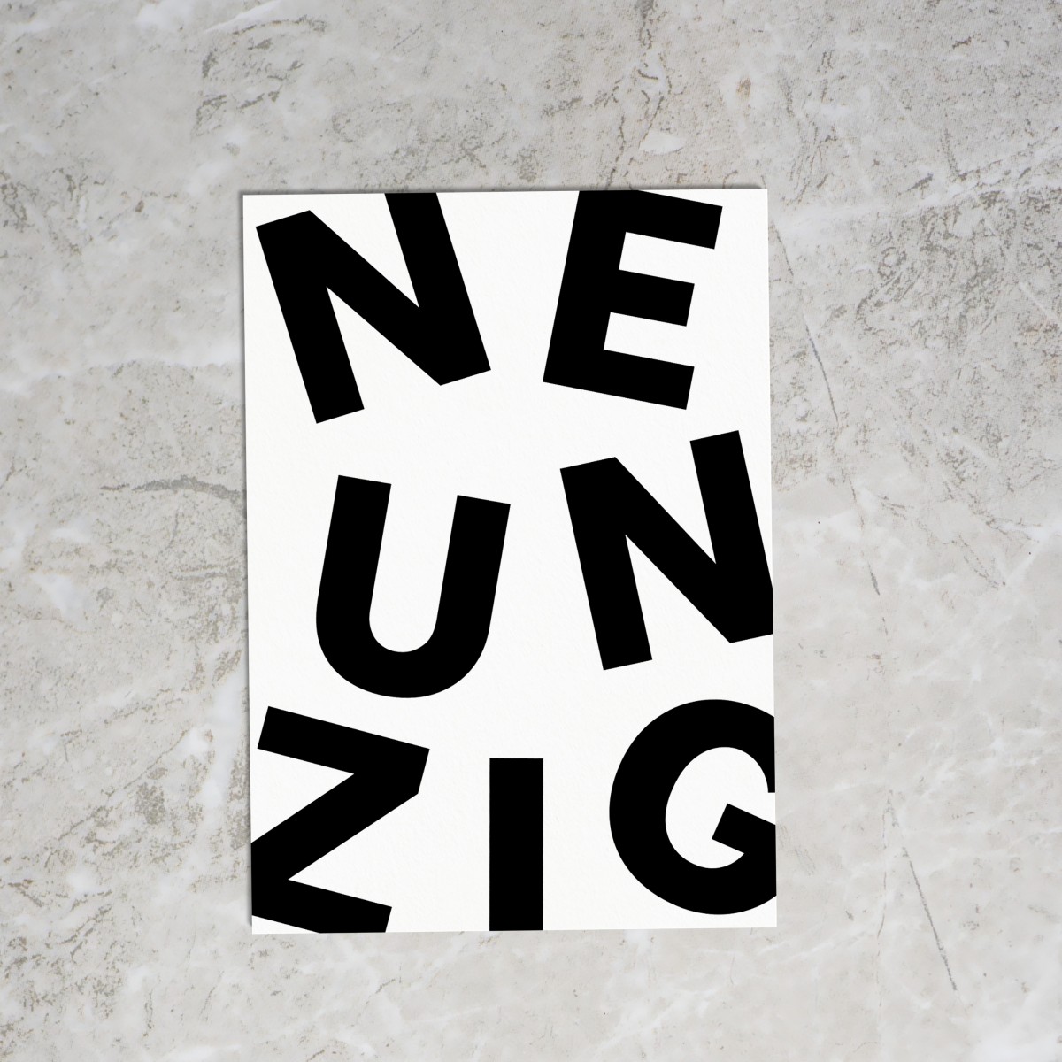 Loveisthenewblack — Postkarte "Neunzig"
