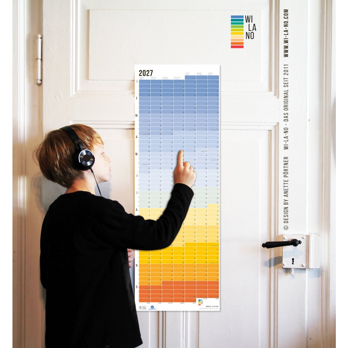 2027 Wandkalender „Blue Hour“ - Das Original von Wi-La-No | Jahresplaner | Beidseitig bedruckt | Limited Edition | 100% Recyclingpapier 