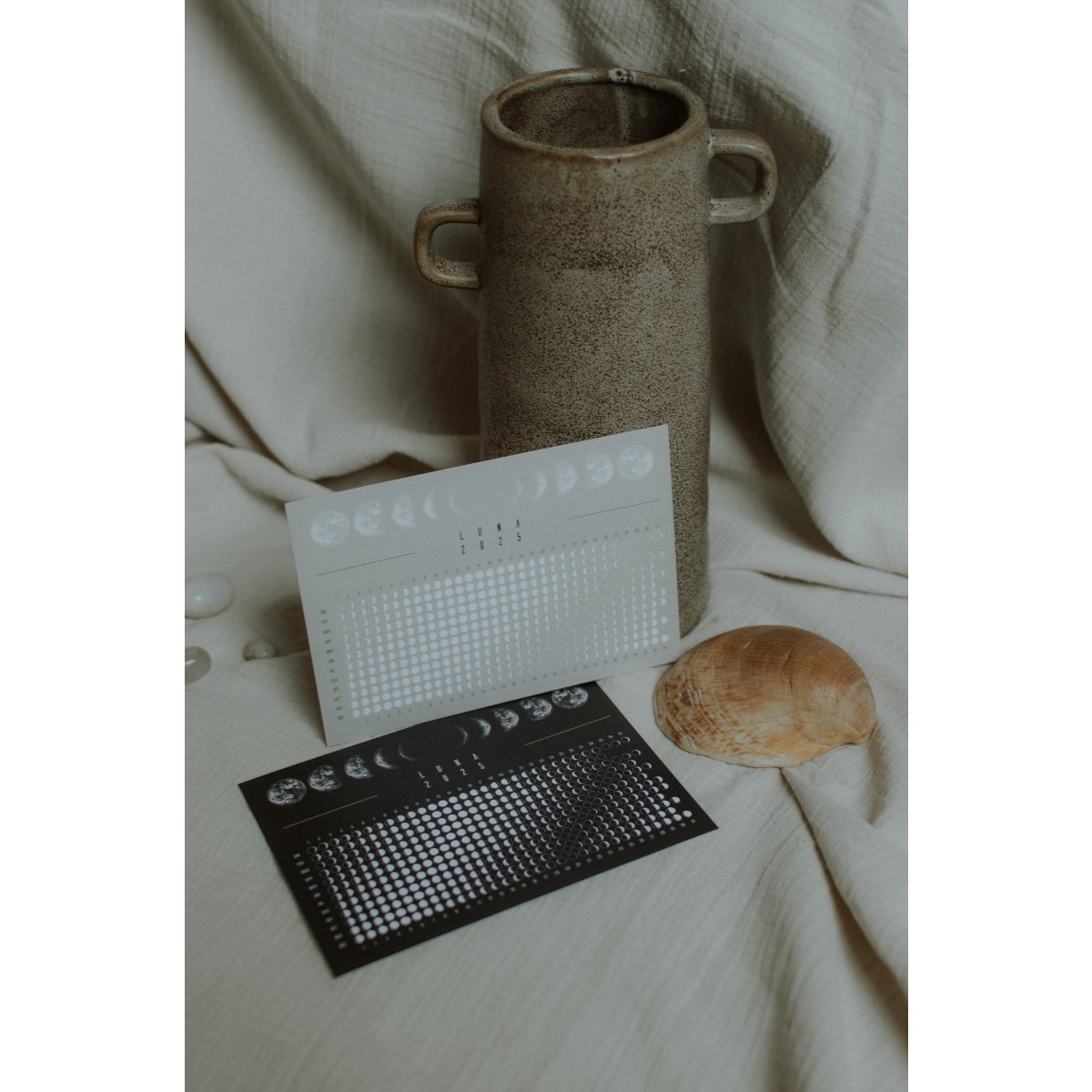 Postkarten Set Mondkalender 2027 Beige // ShellyCreates