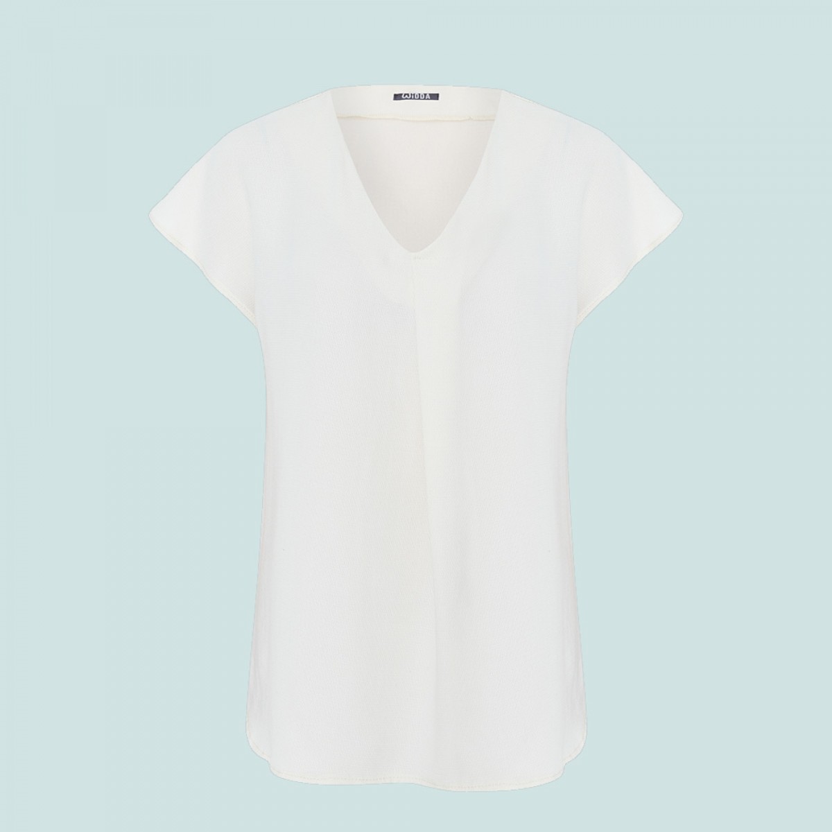 BLUSE “OFF BEAT” AUS TENCEL IN OFFWHITE