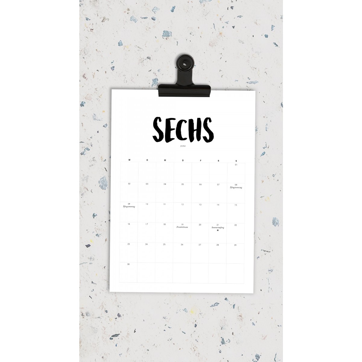 Love is the new black - Kalender 2025 mit Klammer 