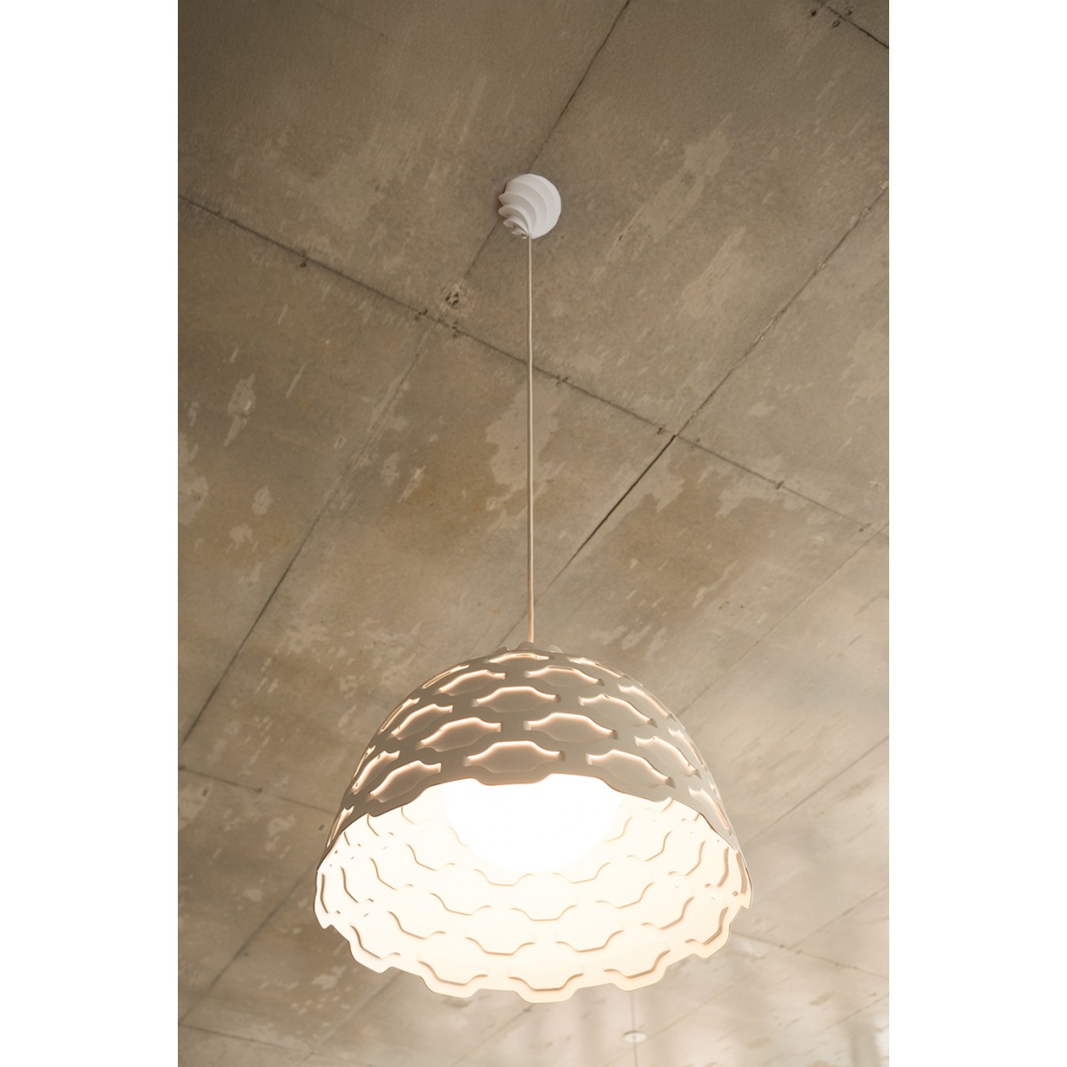 canopie® - Lampenbaldachin – Sahnehäubchen Gipsweiß