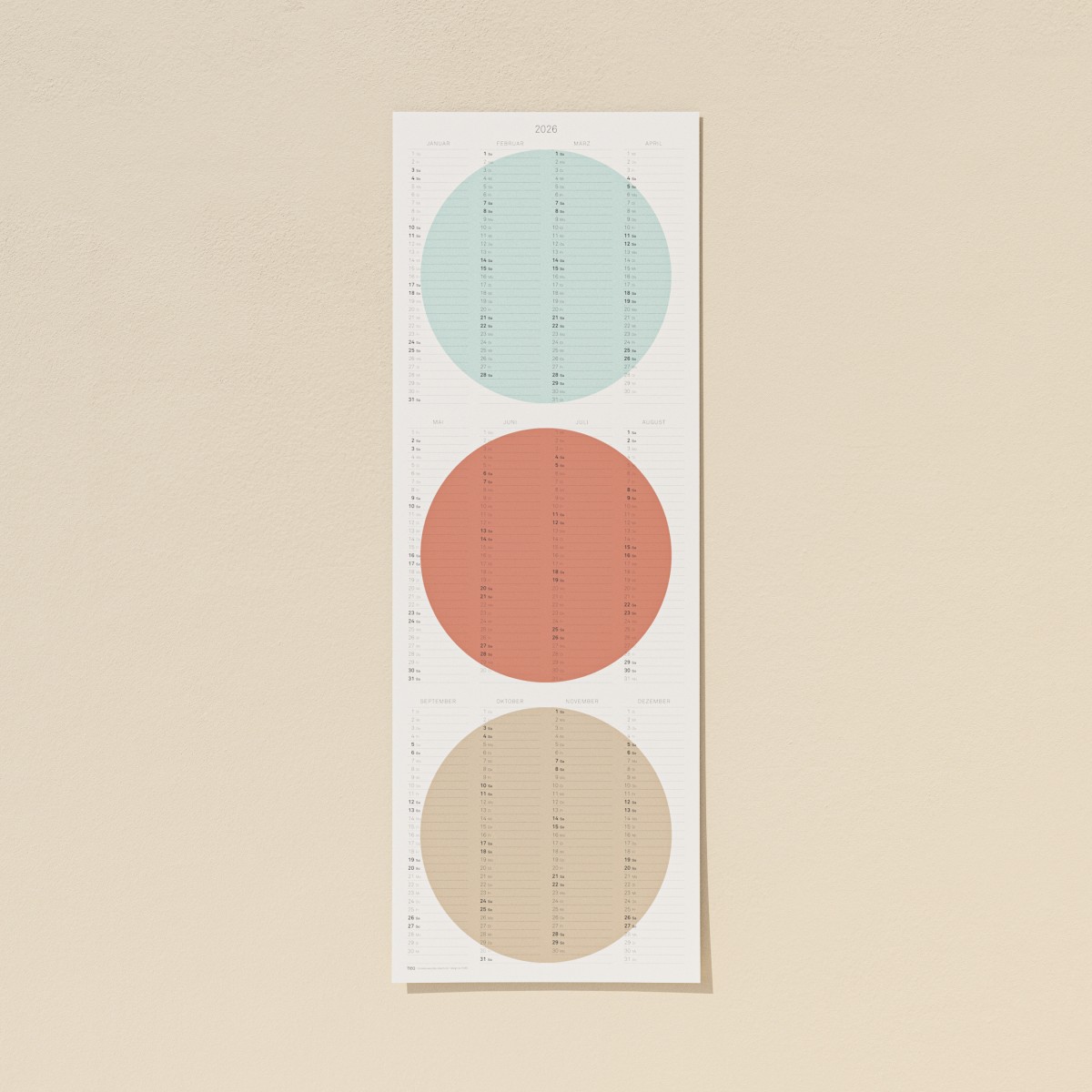 TEO - Wandkalender 2026 - nature