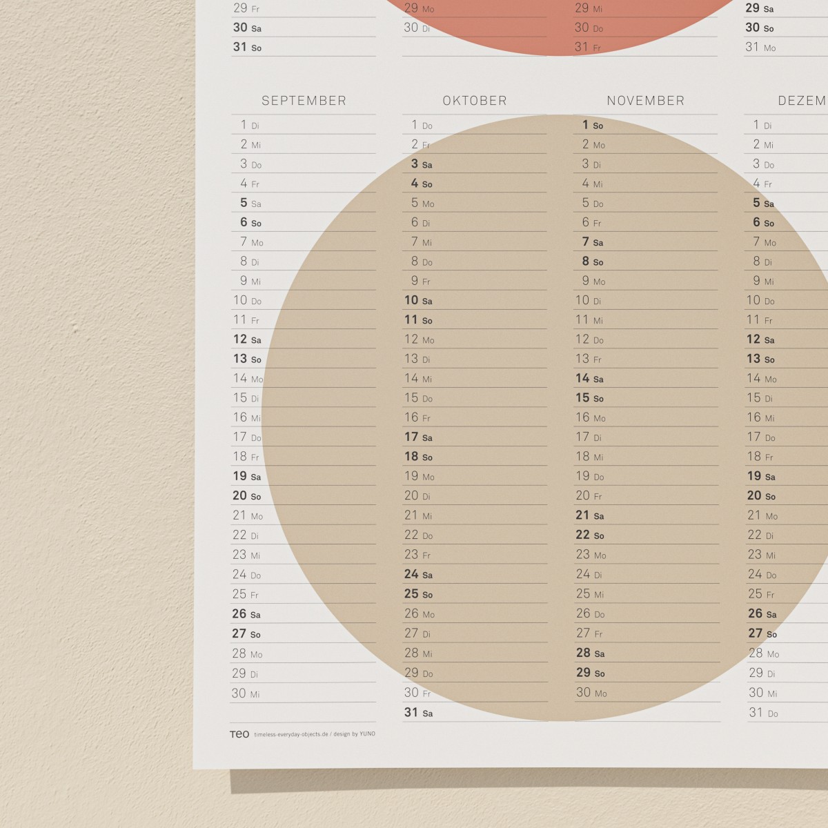 TEO - Wandkalender 2026 - nature