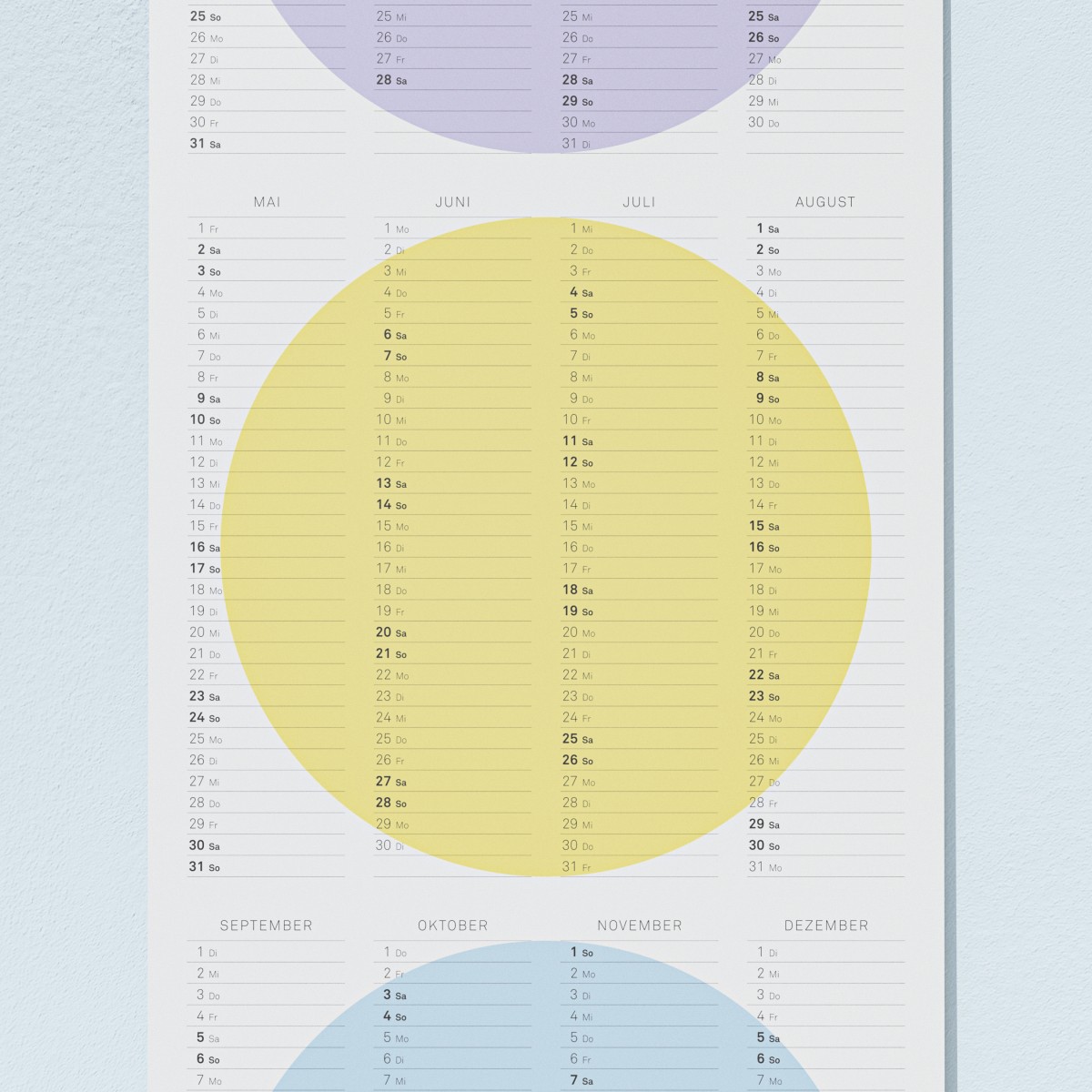 TEO - Wandkalender 2026 - color pop