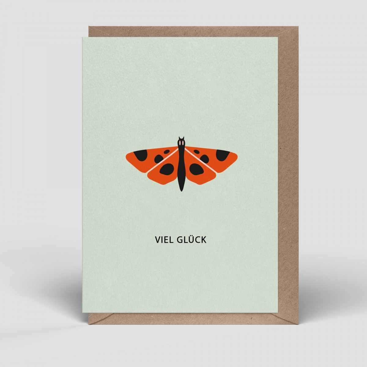 Klappkarte - Viel Glück Karte - Schmetterling - Nr. 279 - Naturbedacht