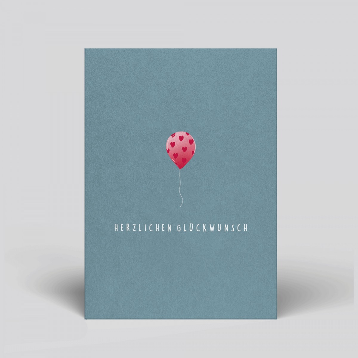 Postkarte - Geburtstag - Luftballon mit Herzen - Nr. 28 - Naturbedacht