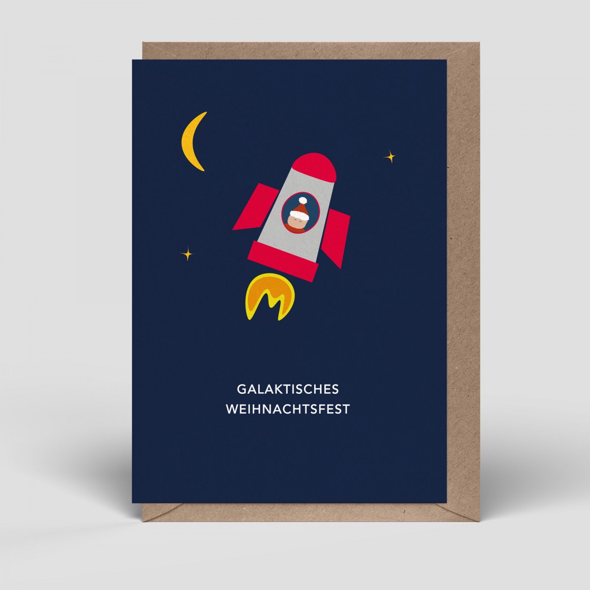 Klappkarte - Weihnachten - Rakete - Nr. 294 - Naturbedacht