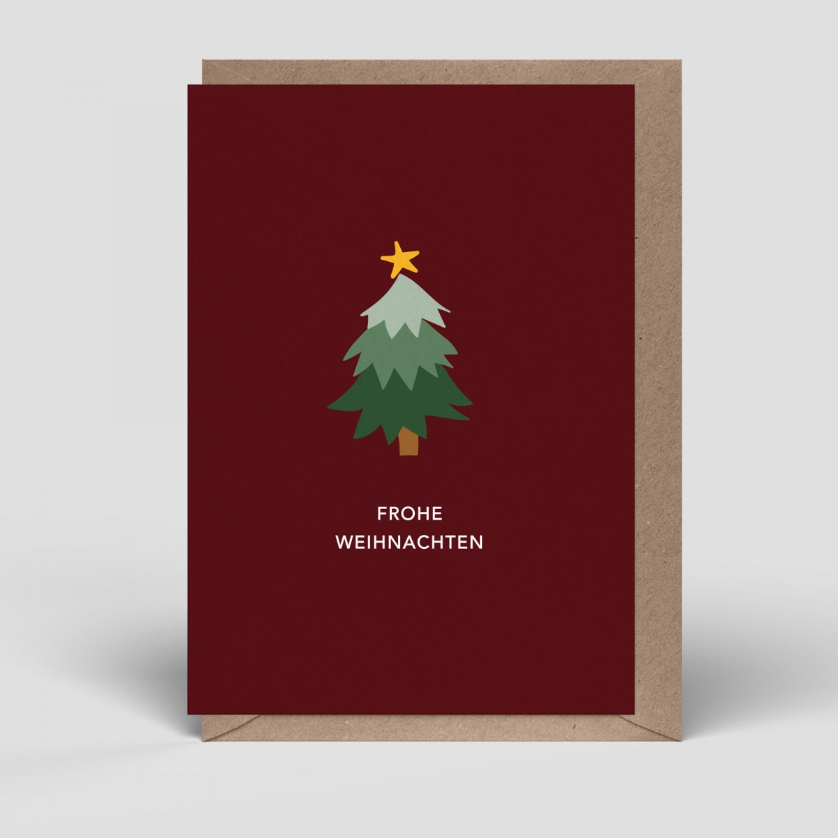 Klappkarte - Weihnachten - Tannenbaum - Nr. 297 - Naturbedacht