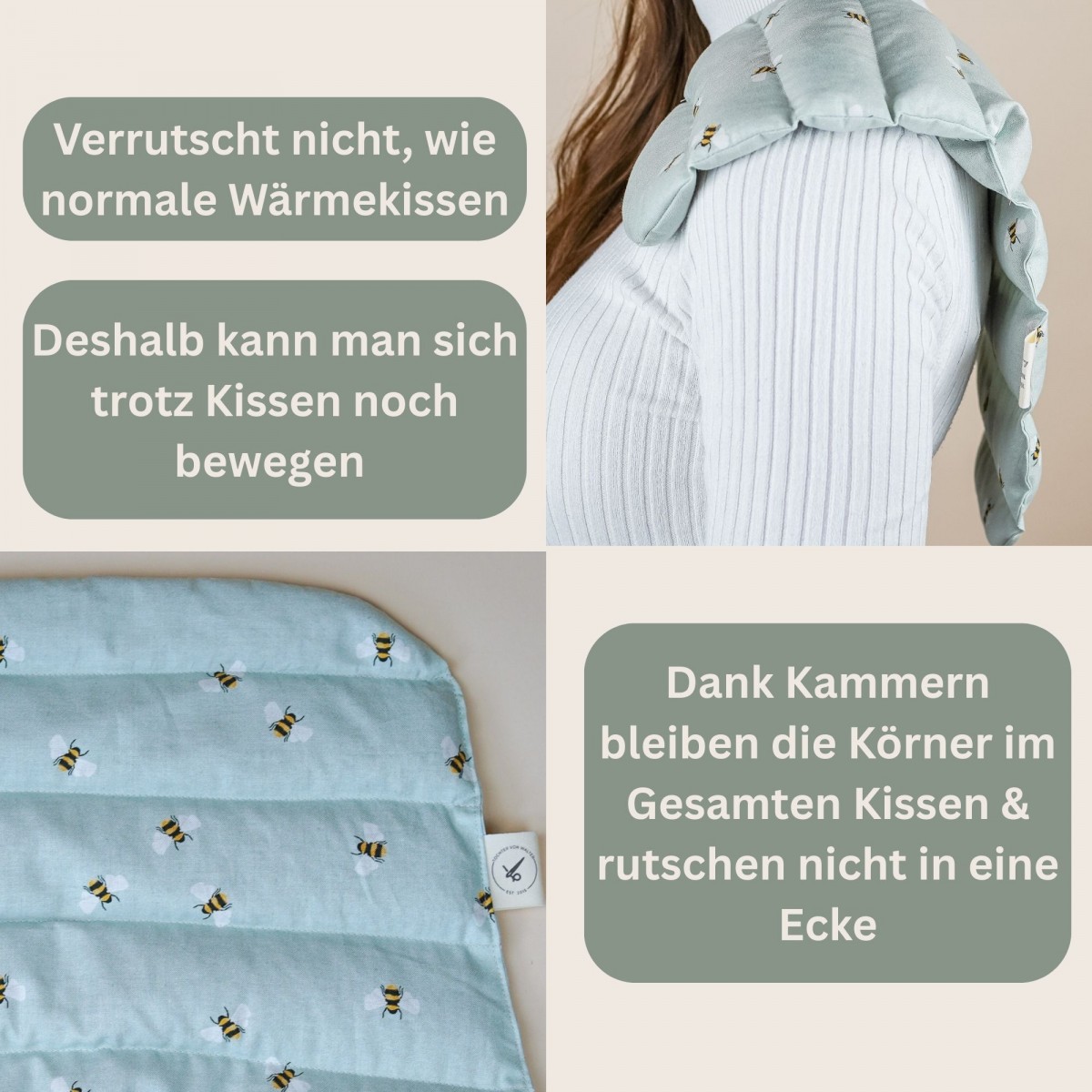 Nackenkissen mit Bio-Dinkel gefüllt - Tochter von Walter
