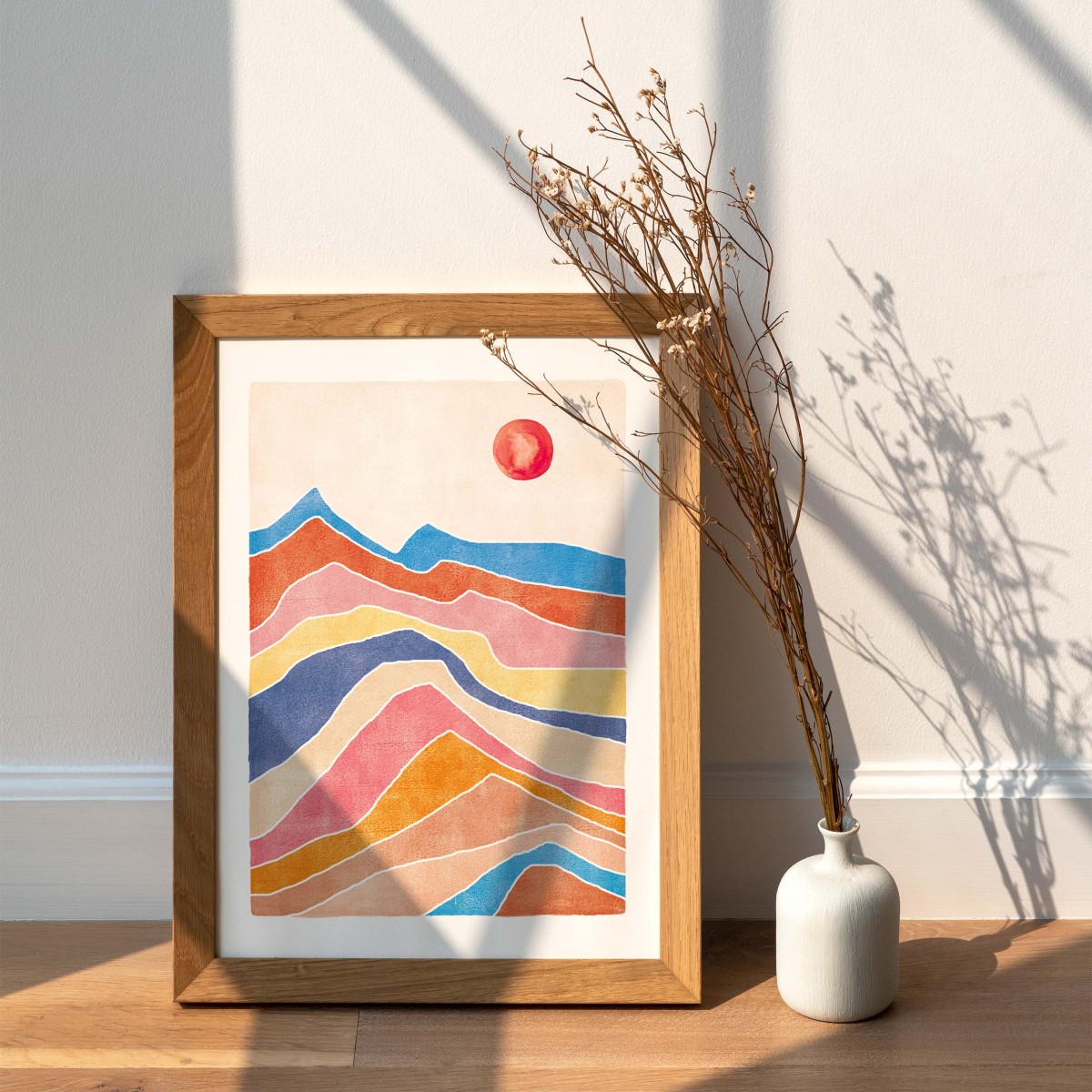 Paperlandscape | Kunstdruck | Bunte Landschaft | verschiedene Größen