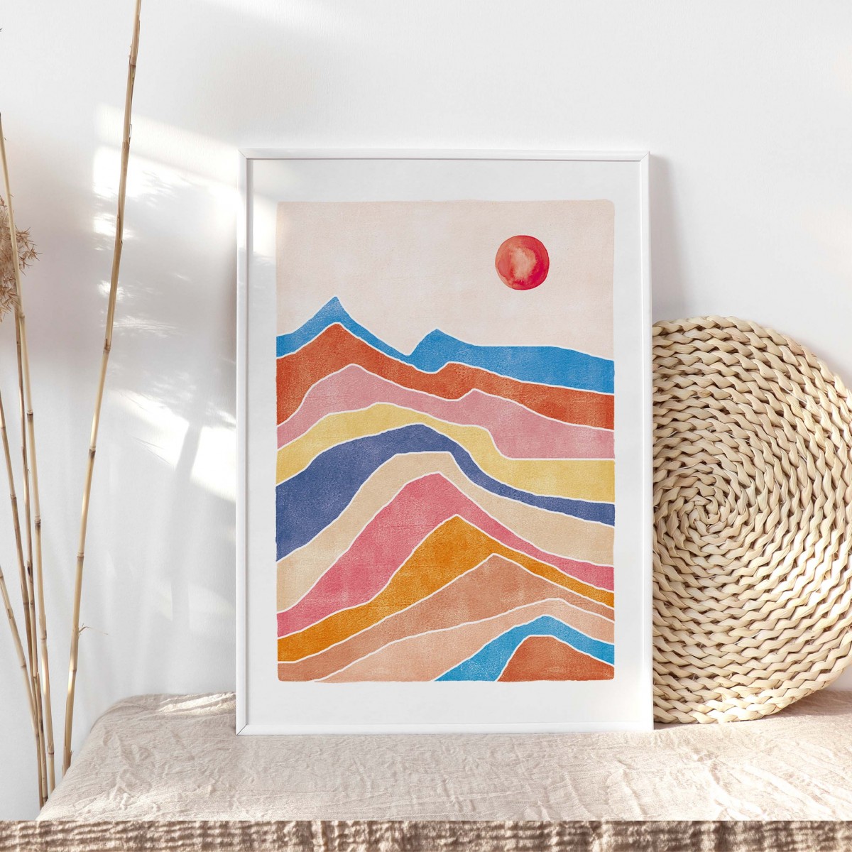Paperlandscape | Kunstdruck | Bunte Landschaft | verschiedene Größen