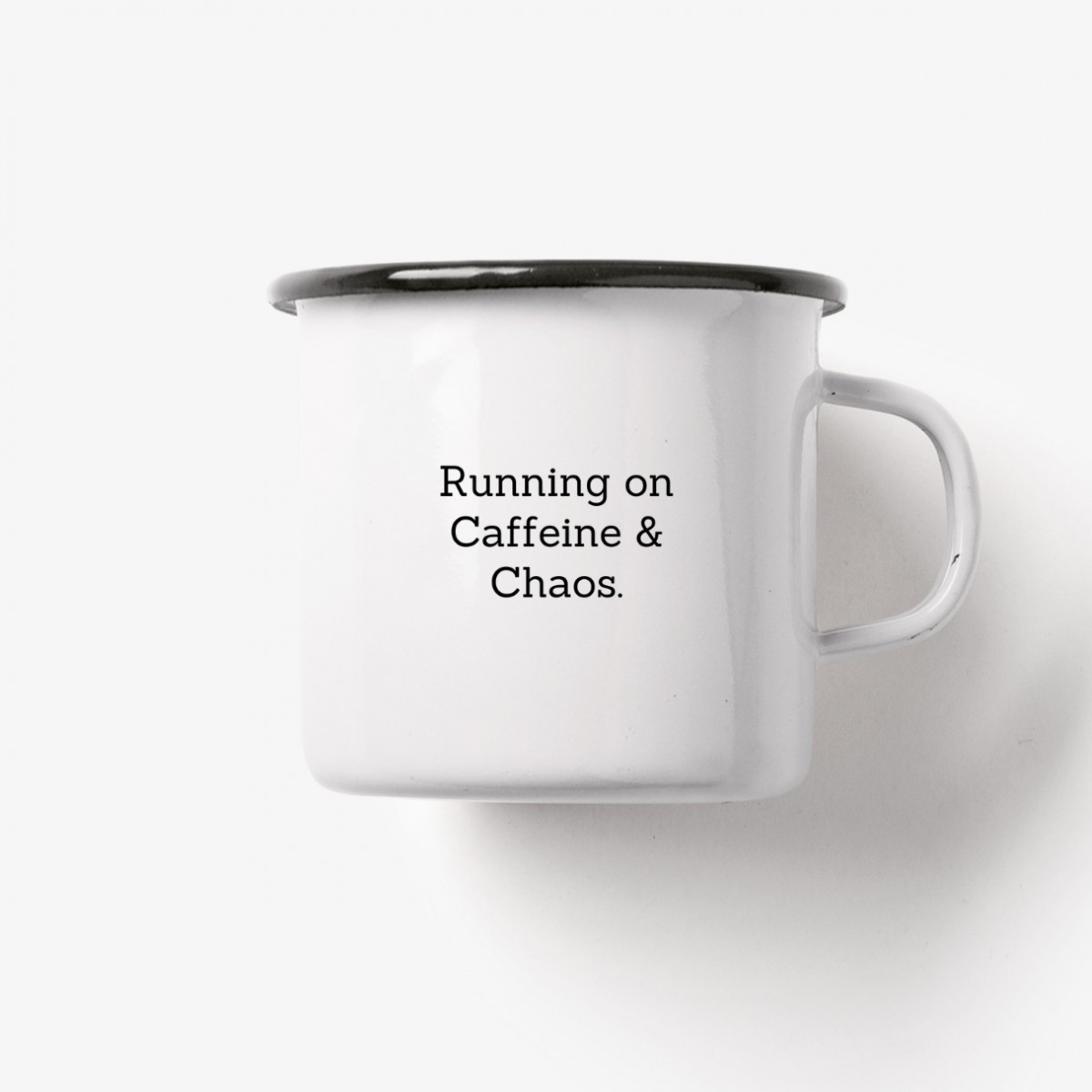 typealive / Emaillebecher Tasse / Running On