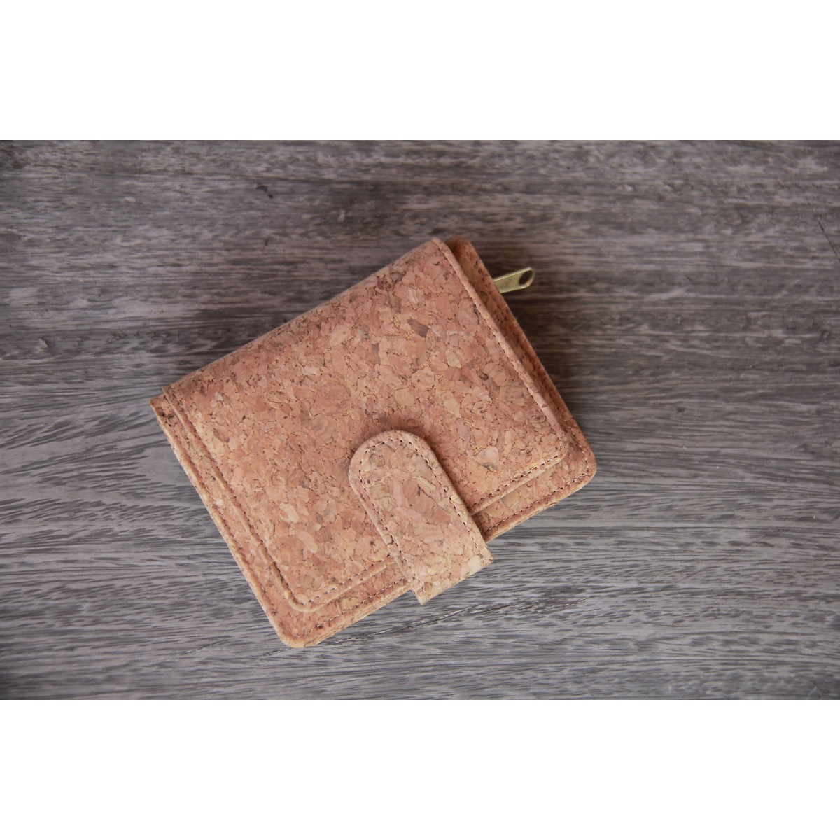 Portemonnaie handmade aus Kork mit Zipper