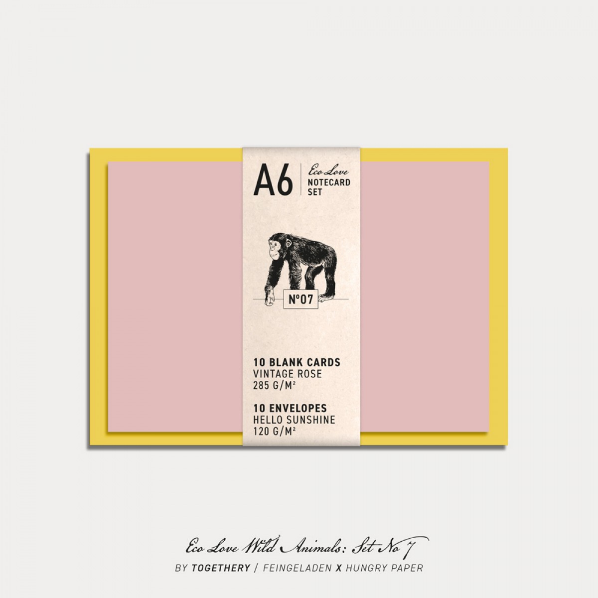 Feingeladen / Eco Love WILD ANIMALS Notecard Set No 7 / A6