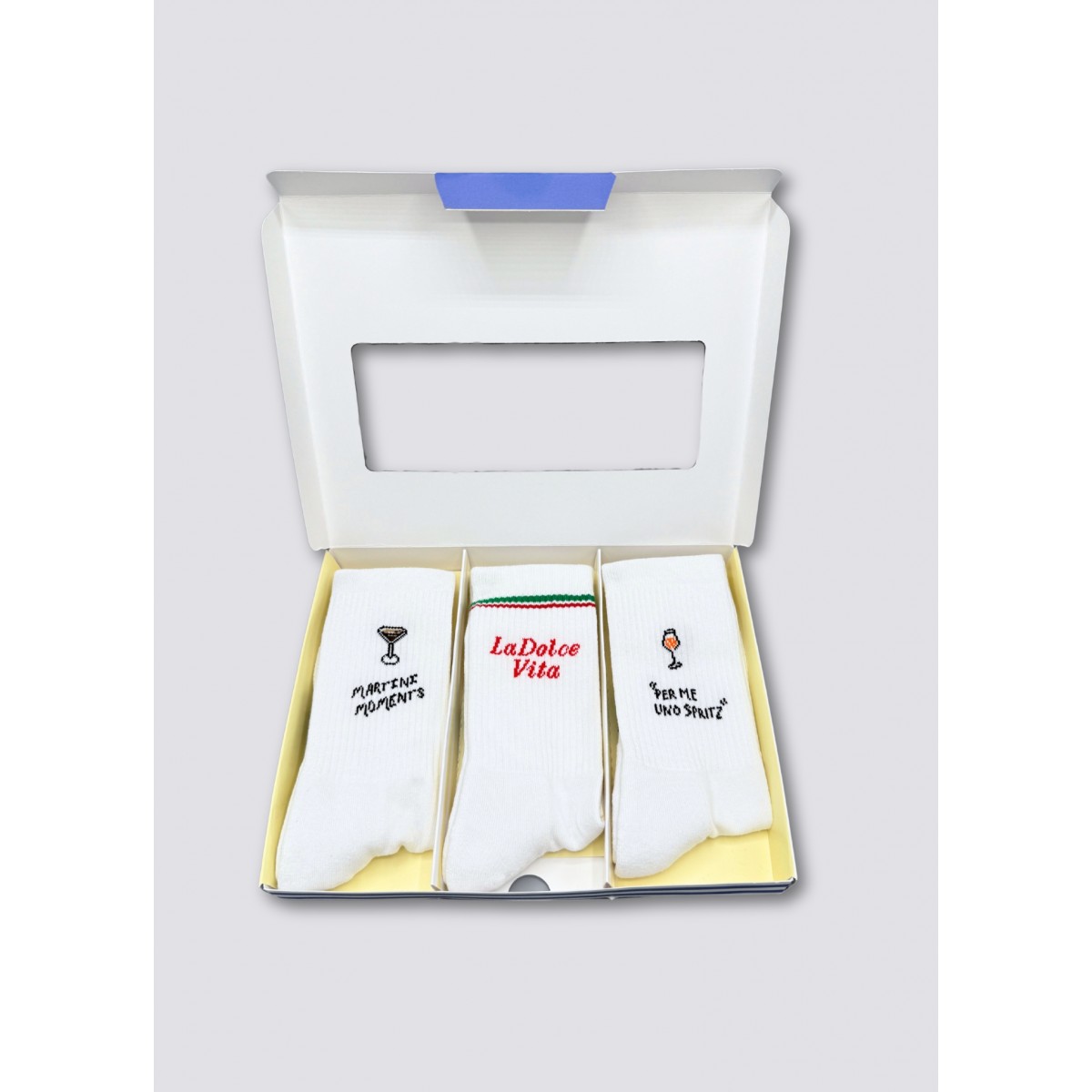3-PACK SOCKEN MARTINI MOMENTS, LA DOLCE VITA, SPRITZ - No Bad Days Club