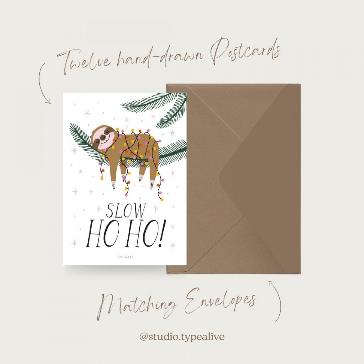typealive / Weihnachtskarten-Set / 12er SET "FUNNY"