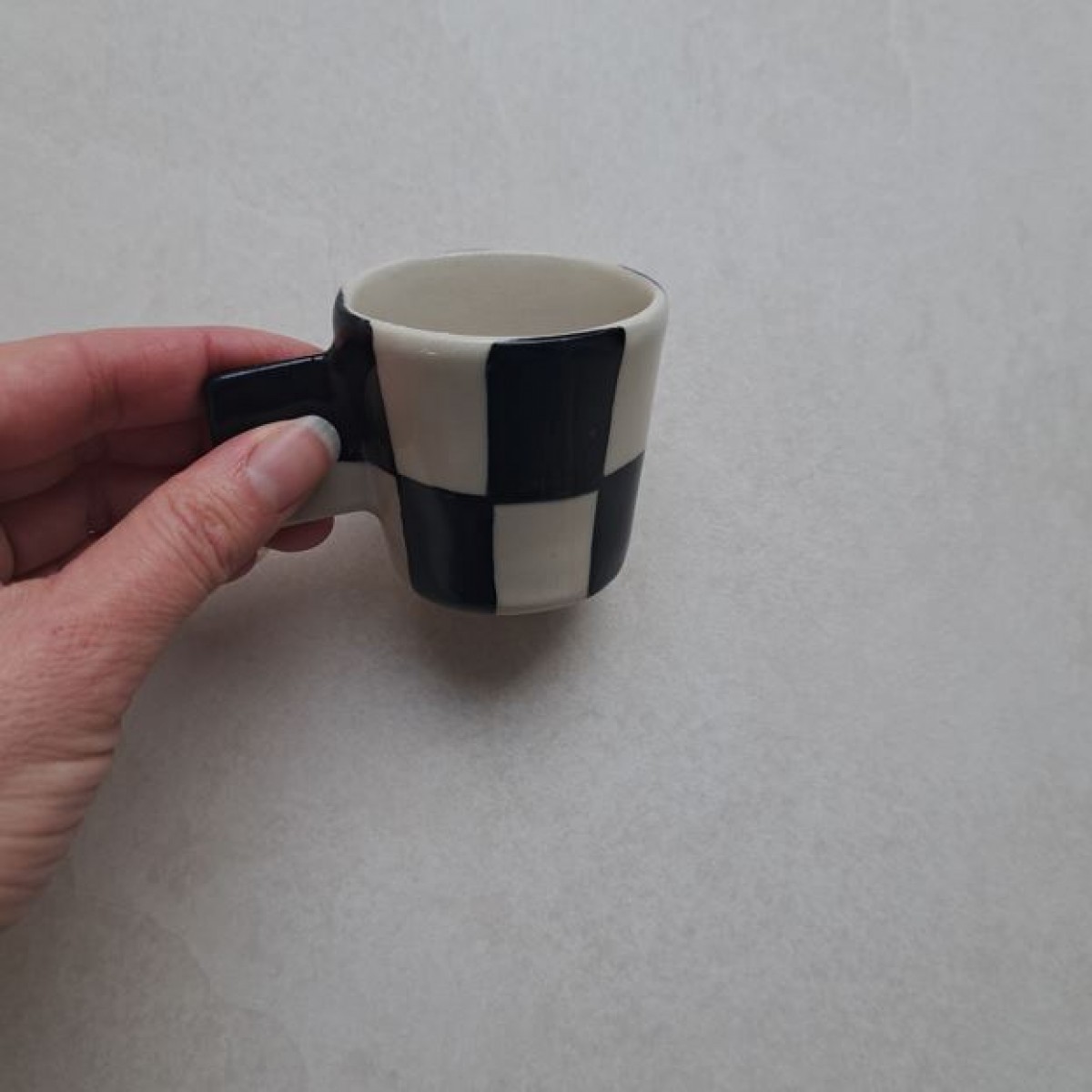 Skelini - handgemachte Espresso Tasse schwarz