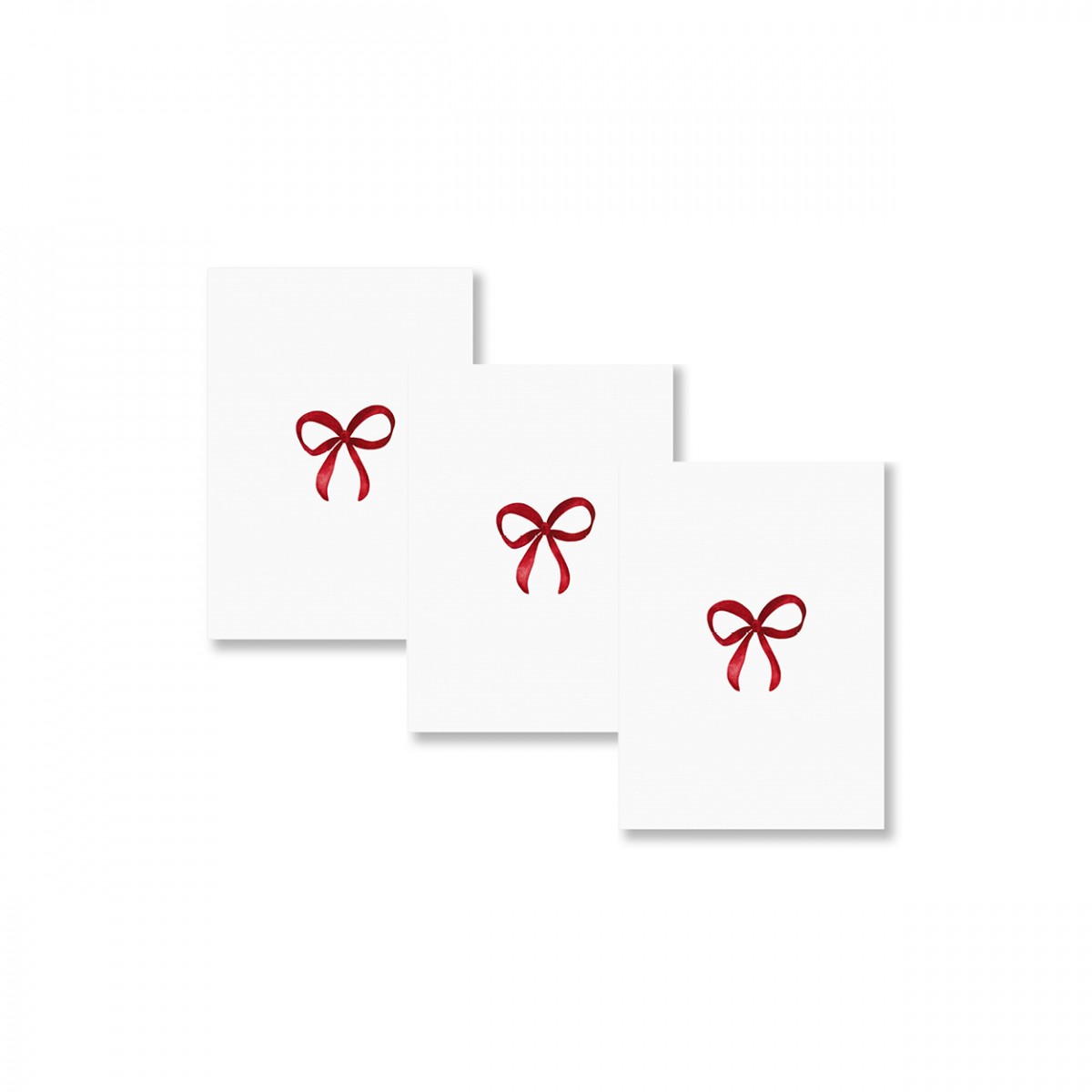 Postkarte Schleife, 3er-Set - SANS