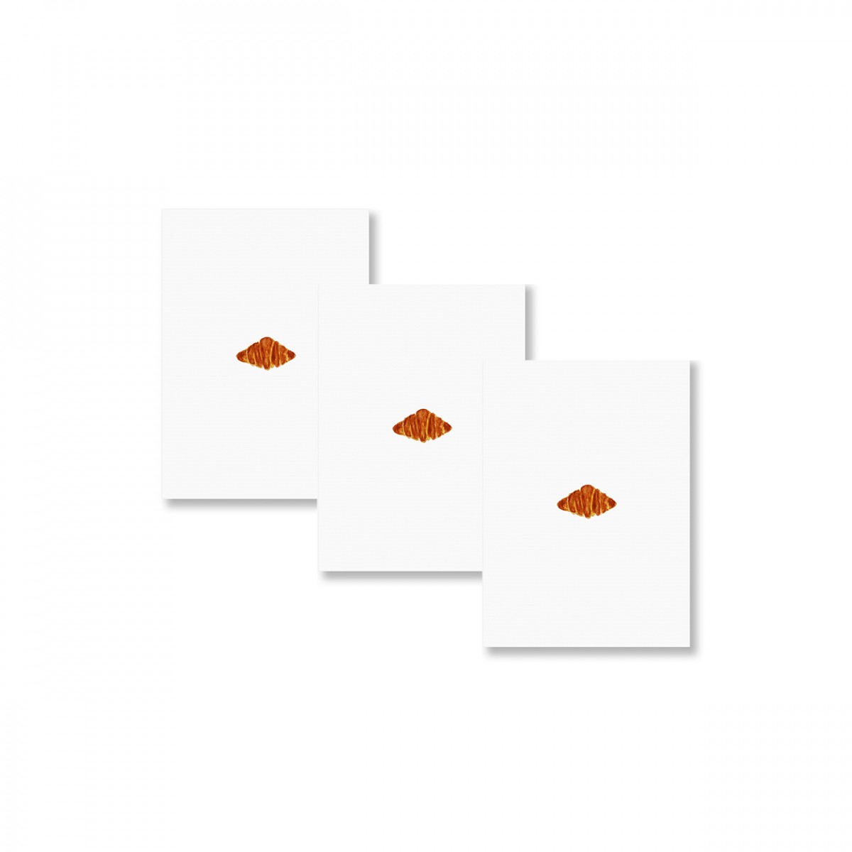 Postkarte Croissant, 3er-Set - SANS.