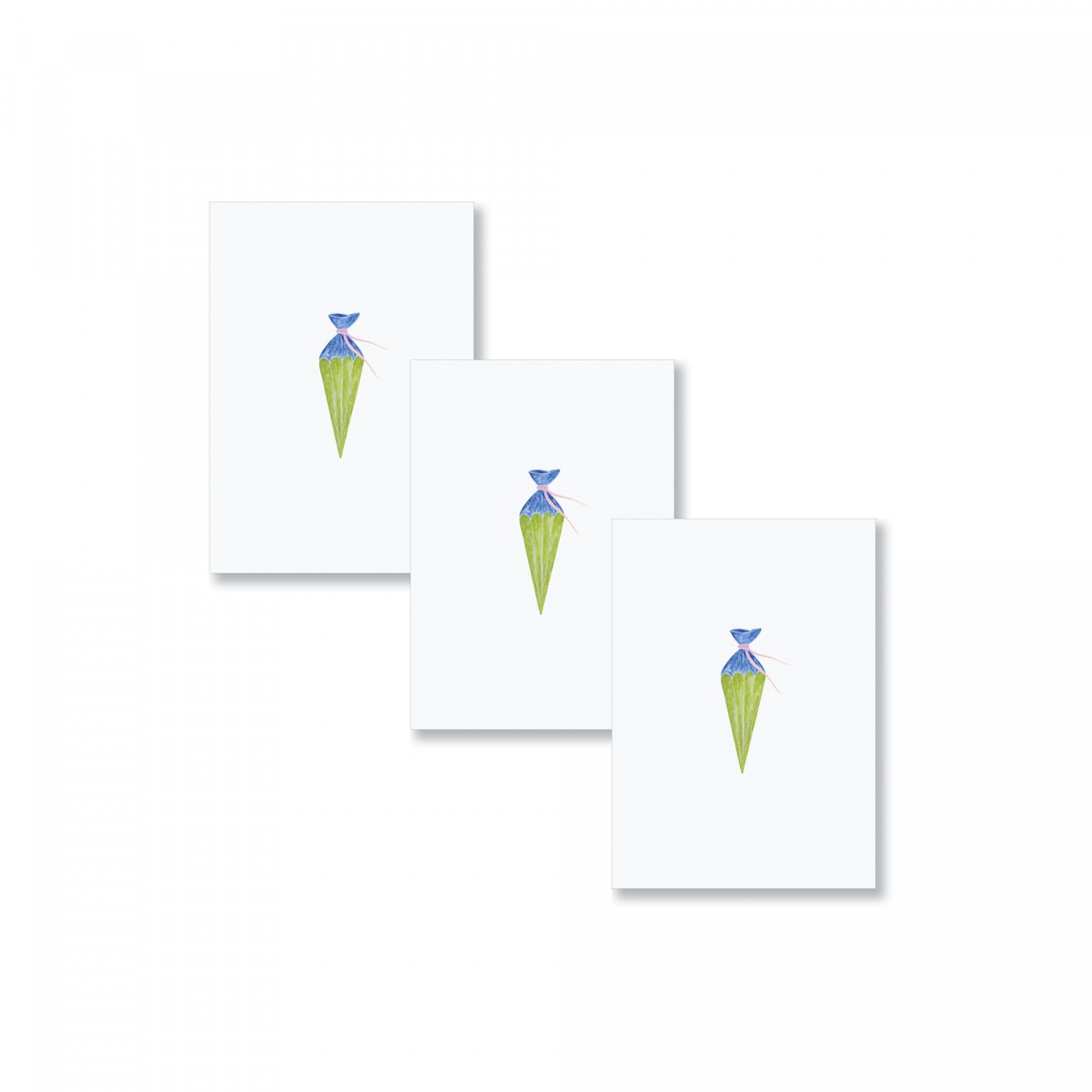 Schultüte, Postkarte 3er-Set - SANS