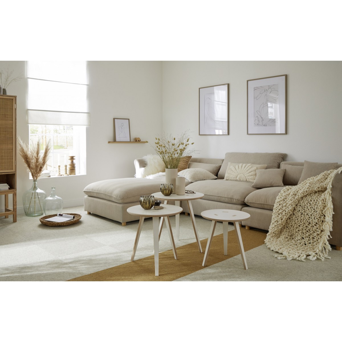 Tisch Tojo-rund 3er-Set
