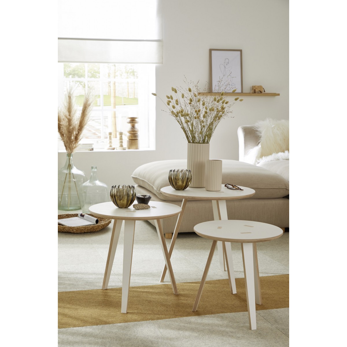 Tisch Tojo-rund 3er-Set