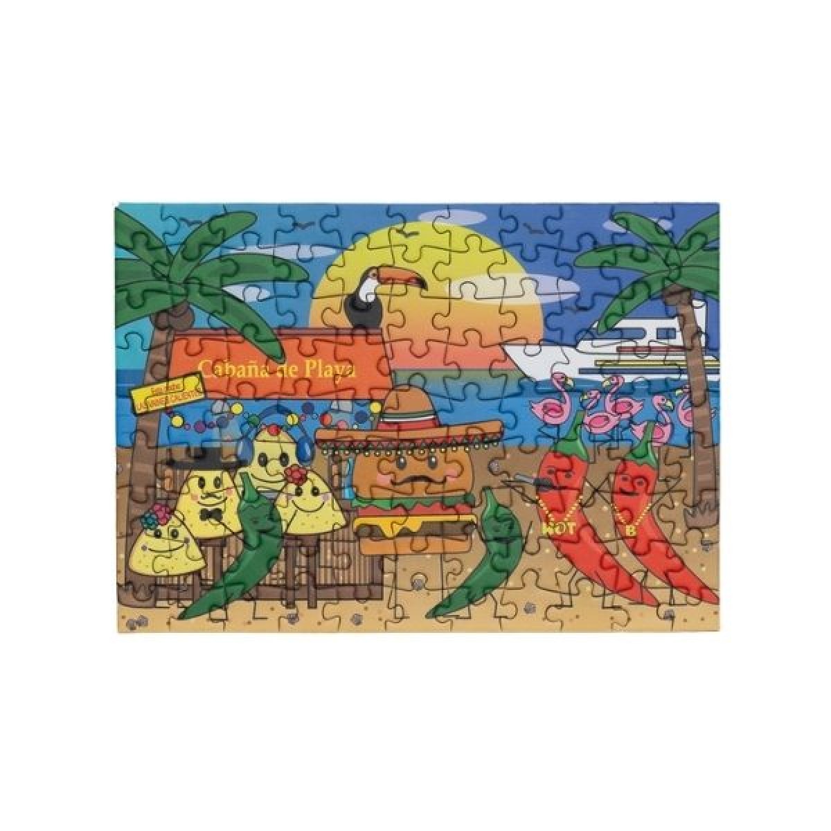 SUNSHINE PUZZLES: CABANA DE PLAYA, 99 TEILE MINI PUZZLE