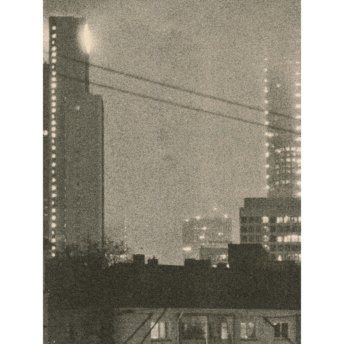 A3 - Filmfotografie Risoprint - Motiv: Frankfurt am Main Skyline bei Nacht - Vitja Photo Prints