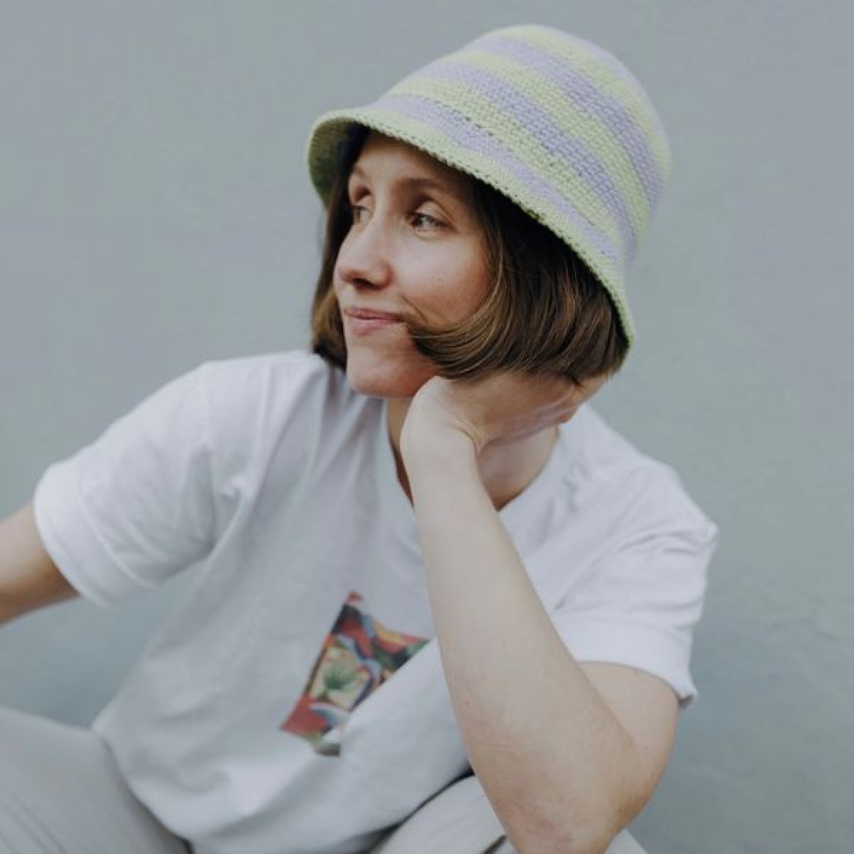 'Aline' gehäkelter Bucket Hat von crroco studio