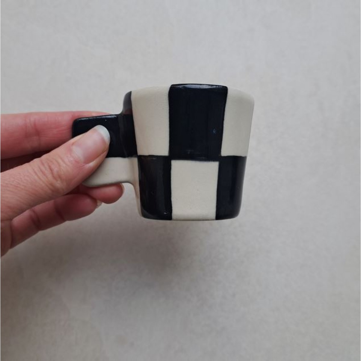 Skelini - handgemachte Espresso Tasse schwarz