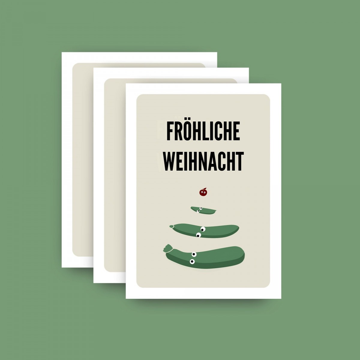 Weihnachten „Fröhliche Weihnacht“ / Postkarte A6 3er-Set / issgut