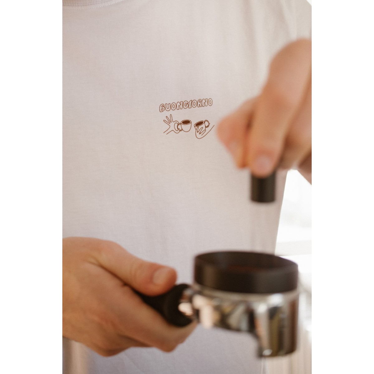 Larrys Fashion - buongiorno Shirt - weiß
