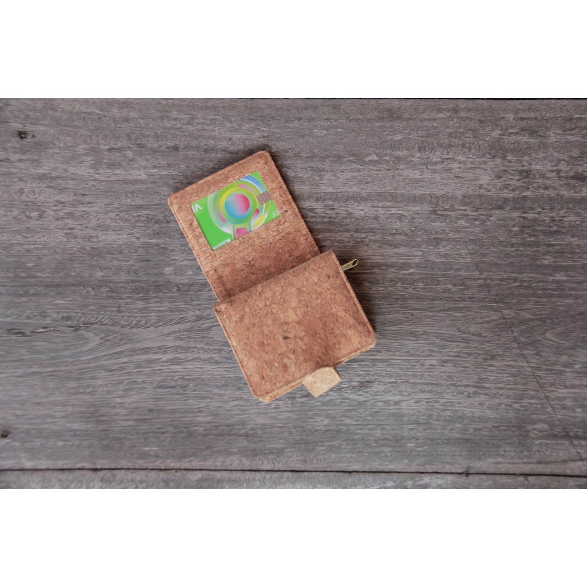 Portemonnaie handmade aus Kork mit Zipper