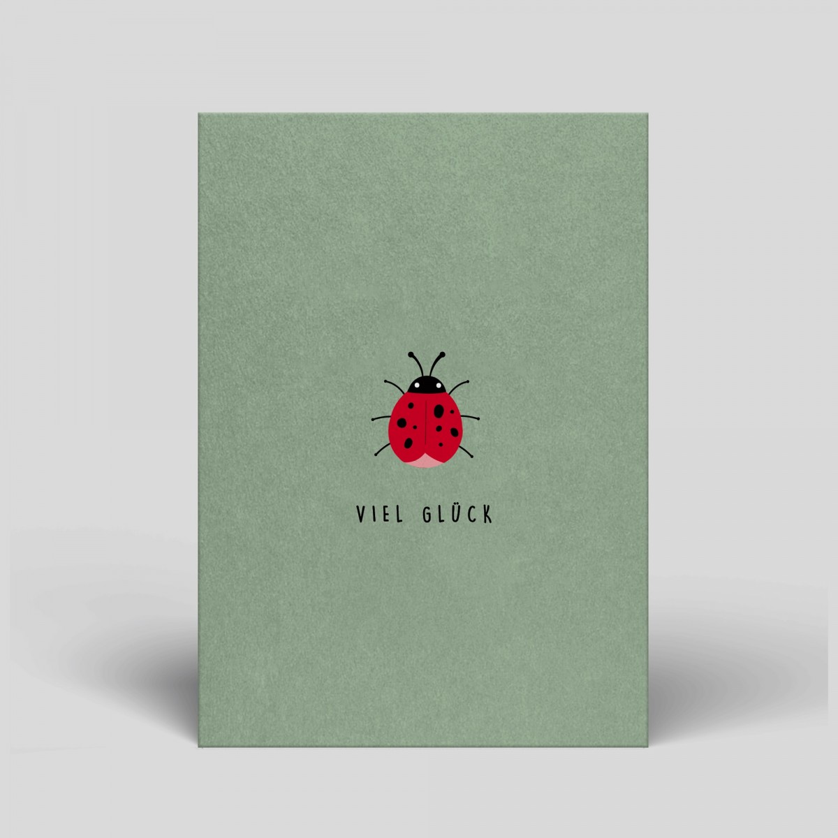 Postkarte - Viel Glück - Marienkäfer - Nr. 50 - Naturbedacht