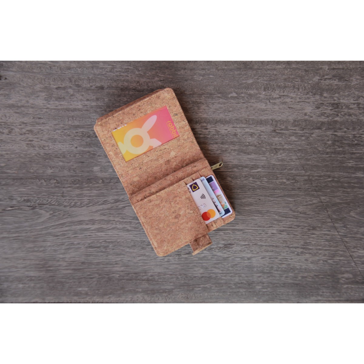 Portemonnaie handmade aus Kork mit Zipper