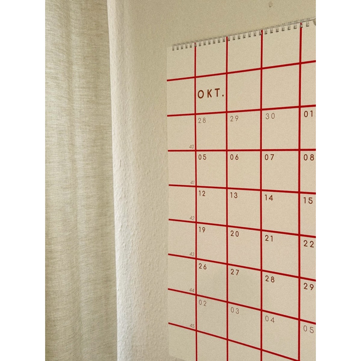 Wandkalender 2026,kariert - SANS.