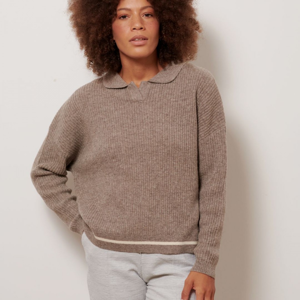 Ecodesign Pullover BIBI aus Sartuul-Wolle (natur dunkel) von wildes.