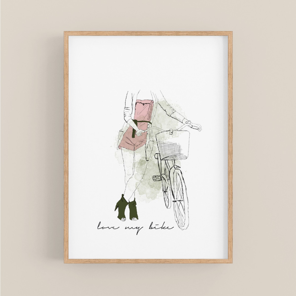 nathys_illustration - Poster/ Kunstdruck "love my bike" DINA4