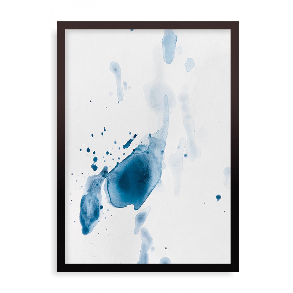 nahili ARTPRINT / POSTER "sea blue abstract aquarelle I" blaue Tusche Zeichnung Druck (DIN A1/A3 & 50x70cm) abstrakte Malerei